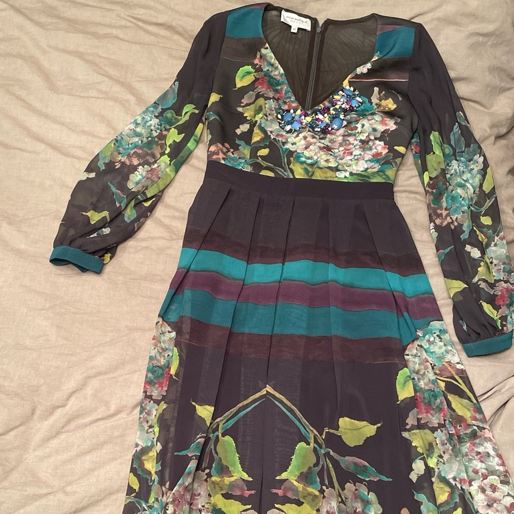 Anna Rachele floral print embellished gown